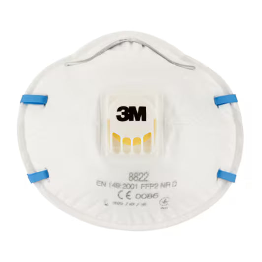 3M™ Dust Mask for Manual and Machine Sanding 8822, FFP2, with valve, 3/pack