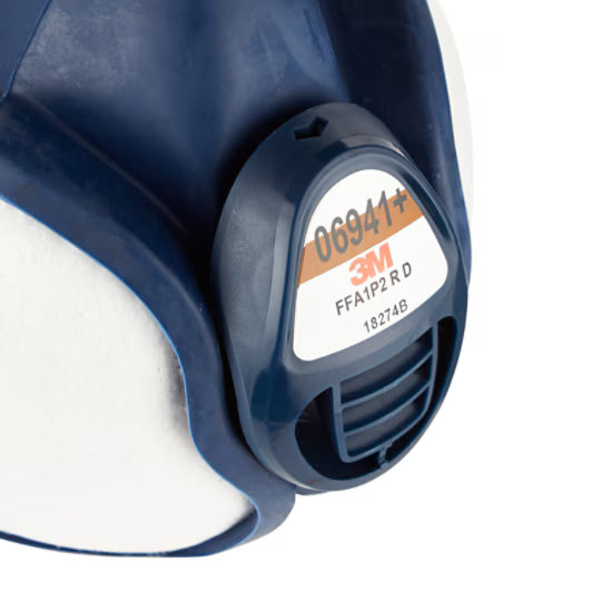 3M™ Onderhoudsvrij herbruikbaar halfgelaatsmasker, FFA1P2R R D Filters, 06941+