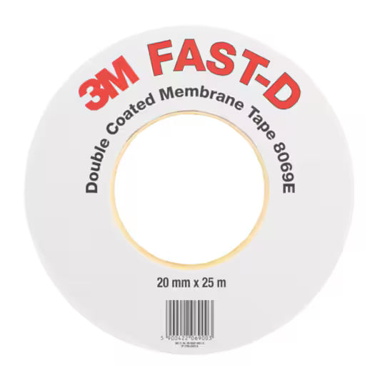 3M™ Flexible Double-Sided Sealing Tape 8069E - FAST-D, Light Brown, 20 mm x 25 m, 0.47 mm