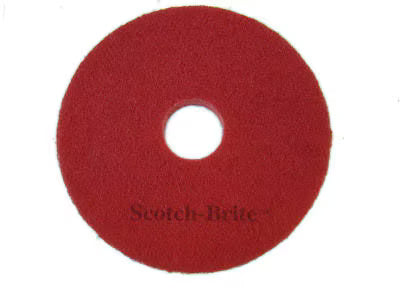 Scotch-Brite™ Vloerpads, Rood, 330 mm, 5/Doos
