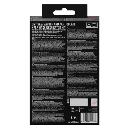 3M™ Herbruikbare halfgelaatsmondmasker-behuizing 6200, medium