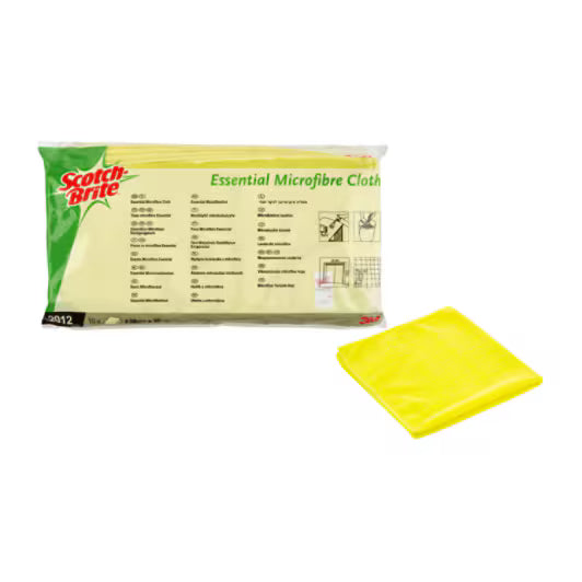 Scotch-Brite™ 2012 Essential microvezeldoeken, geel, 360 mm x 360 mm