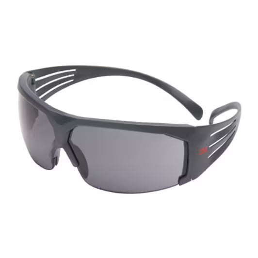 3M™ SecureFit™ 600 Safety Glasses, grey frame, Scotchgard™ anti-fog and anti-scratch coating (K&amp;N), grey lenses, SF602SGAF-EU, 20/box