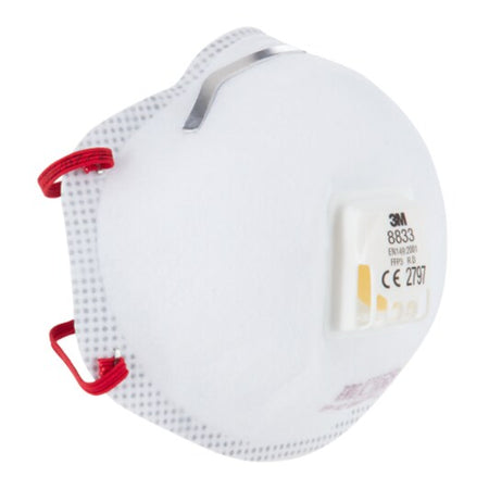 3M™ Particulate Respirator 8833PRO5, FFP3, Valved, 5/Pack, 6 Pack/Case