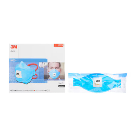 3M™ Aura™ Stofmasker, FFP3, met ventiel, 9432+