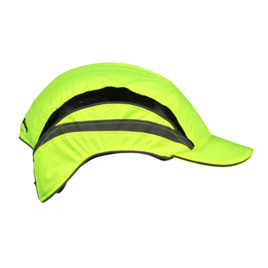 3M™ First Base™ 3 Stootpet 2021866, Classic, hi-viz, geel, korte klep, 55 mm
