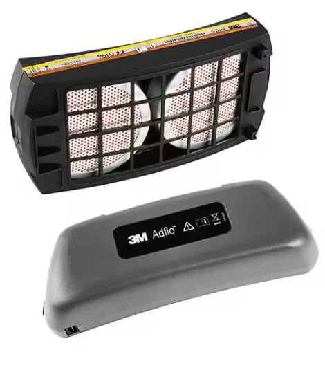 3M™ Adflo™ Filter- en accuset voor motoraangedreven ademhalingssystemen, A1B1E1-filter en heavy-duty Li-onaccu, 837301