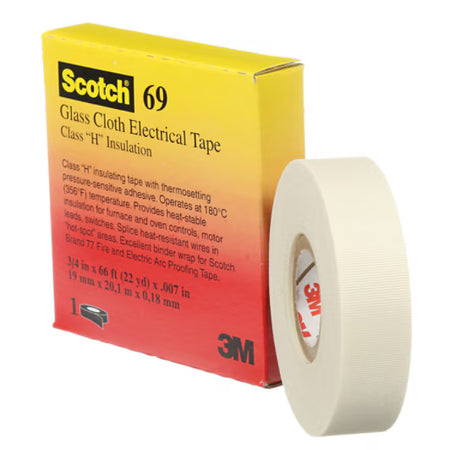 Scotch® 69 Glasvezeltape, Wit, 19 mm x 20 m x 0,18 mm