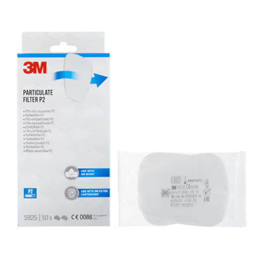 3M™ Fijnstoffilter 5925, P2 voor 6000‑ en 6500-serie 10 pr/pak