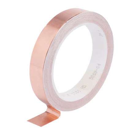 3M™ ET 1181 Koperfolie, glad, met geleidende lijm, Koper, 15 mm x 16,5 m x 0,07 mm