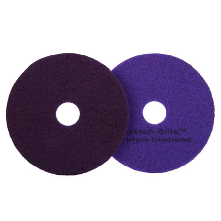 Scotch-Brite™ Diamond Floor Pads, Purple, 380 mm, 5/Case