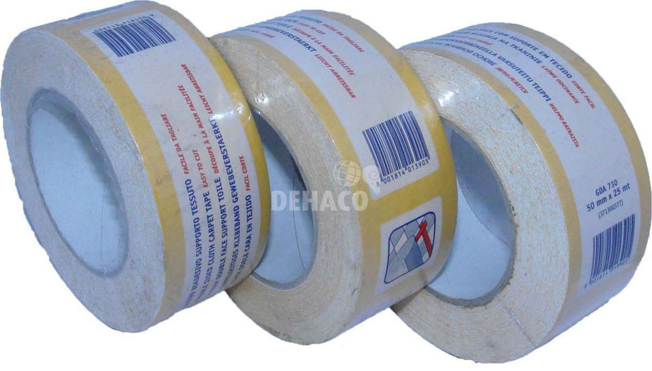 729C Dubbelzijdige linnen tape 50 mm x 25 meter