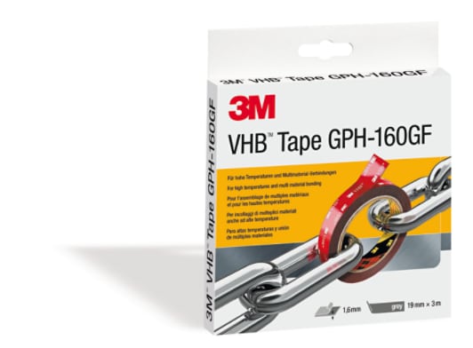 3M™ VHB™ Tape GPH-160GF, Gray, 12 mm x 33 m, 1.6 mm
