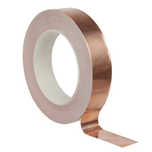 3M™ ET 1194 Koperfolie, glad, met niet-geleidende lijm, Koper, 25 mm x 33 m x 0.07 mm