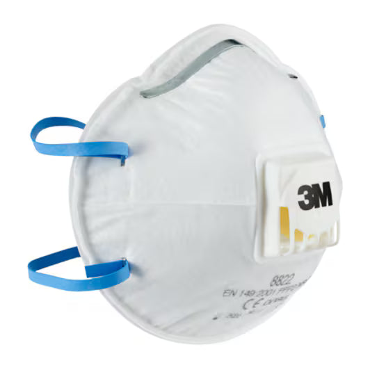 3M™ Stofmasker voor handmatig en machinaal schuren 8822, FFP2, ventiel, 5/pak