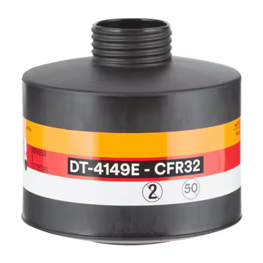 3M™ Gas/Vapor Cartridge and Particulate Filter with DIN Thread CFR32-reactor HgP3 RD (LI2), DT-4149E