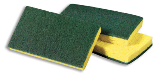 Scotch-Brite™ General Purpose Scrub Sponges 74, Yellow/Green, 95 mm x 158 mm, 6/Pack