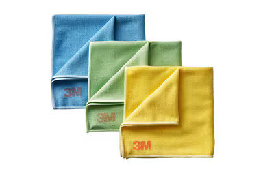 Scotch-Brite™ High Performance Microfiber Cloth 2011, Assorted Colors, 360 mm x 360 mm, 3/Pack, 10 Packs/Box