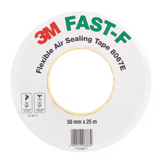3M™ Flexible Sealing Tape 8067E - FAST F, Light Brown, 50 mm x 25 m, 0.25 mm, with split backing paper ...