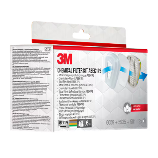3M™ Filterset 6004-1, ABEK1P3 combinatiefilters (2x6059, 2x5935, 2x501)
