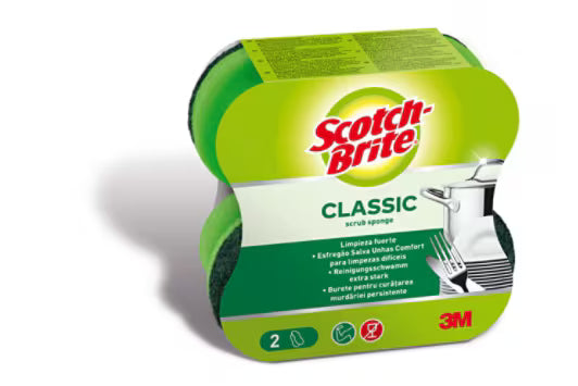 Scotch-Brite® Classic cellulose scouring pad, 2 per pack