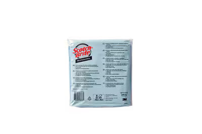 Scotch-Brite™ High Performance Microfiber Cloth 2011, Blue, 360 mm x 360 mm, 5/Pack, 10 Packs/Box
