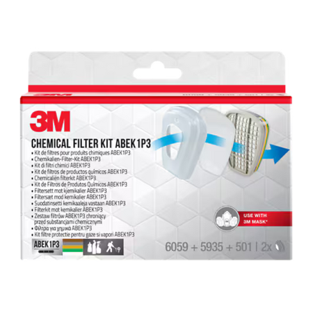 3M™ Filterset 6004-1, ABEK1P3 combinatiefilters (2x6059, 2x5935, 2x501)