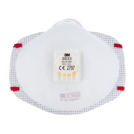 3M™ Particulate Respirator 8833PRO5, FFP3, Valved, 5/Pack, 6 Pack/Case