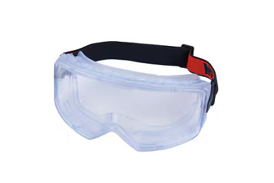 3M™ GoggleGear™ Ruimzichtbril 3000-serie, PVC-montuur, heldere Scotchgard™ AF-lens, premium stoffen band, GG3101-SGAF EU