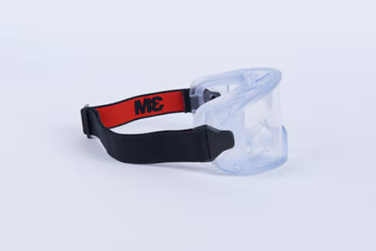 3M™ GoggleGear™ Ruimzichtbril 3000-serie, PVC-montuur, heldere Scotchgard™ AF-lens, premium stoffen band, GG3101-SGAF EU