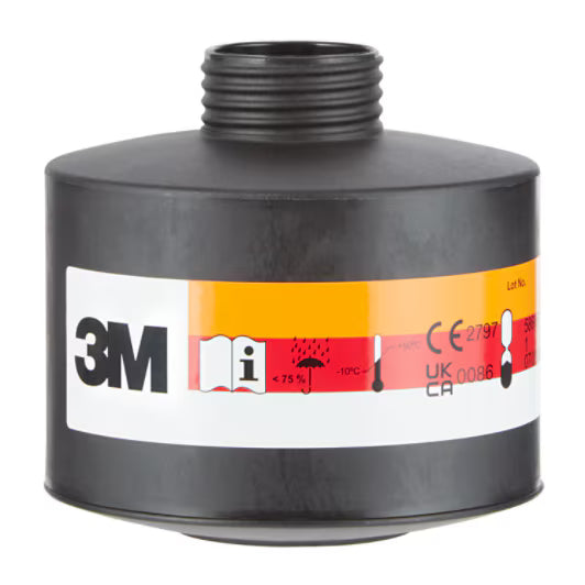 3M™ Gas/Vapor Cartridge and Particulate Filter with DIN Thread CFR32-reactor HgP3 RD (LI2), DT-4149E