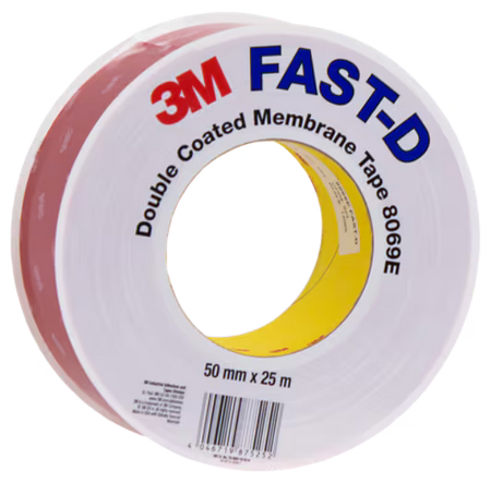 3M™ Flexibele dubbelzijdige Afdichtingstape 8069E - FAST-D, Lichtbruin, 50 mm x 25 m, 0.47 mm