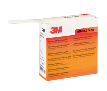 3M™ HSR 3000 Thin-Walled Heat Shrink Tubing on Mini Reel, White, 24/8 mm, 5 m, Dispenser Box