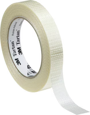 Tartan™ Kruisgeweven Vezelversterkte Tape 8954, Transparant, 19 mm x 50 m, 0.125 mm