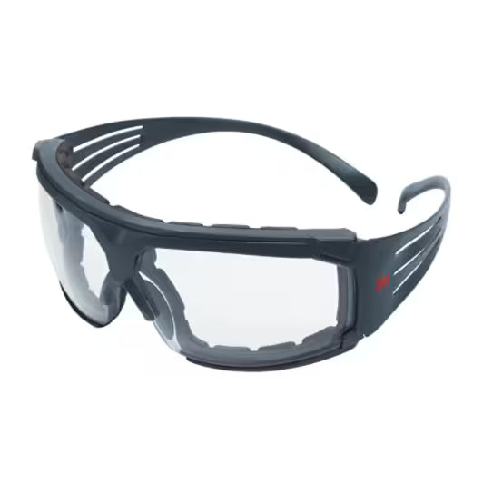 3M™ SecureFit™ 600 Safety Glasses, grey frame, foam, Scotchgard™ anti-fog and anti-scratch coating (K&amp;N), clear lenses, SF601SGAF/FI-EU