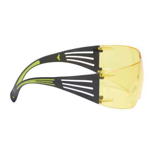 3M™ SecureFit™ 400 Veiligheidsbril, zwart/groen montuur, antikras/anticondens, amberkleurige lenzen, SF403AS/AF-EU