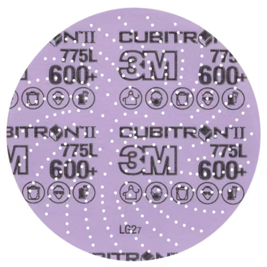 3M Xtract™ Cubitron™ II filmschijf 775L, 600+ 3MIL, 152.4 mm x NH, Die 600LG, 50/Carton, 250 ea/Case