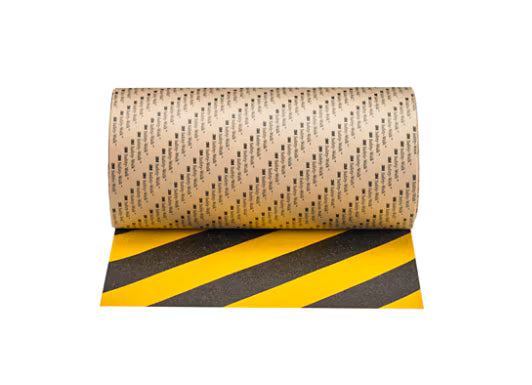 3M™ Safety-Walk™ Slip-Resistant General Purpose Tapes and Treads 613, Black/Yellow Stripe, 304.8mm x 18.3m, Roll, 1/case