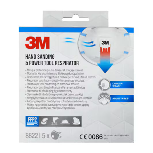 3M™ Cool Flow™ Dust Mask 8822, FFP2, with valve, 5/pack