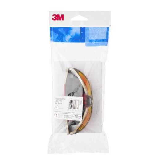 3M™ Fuel™ Veiligheidsbrillen, bronskleurig montuur, krasbestendig, rode spiegellens, 71502-00003