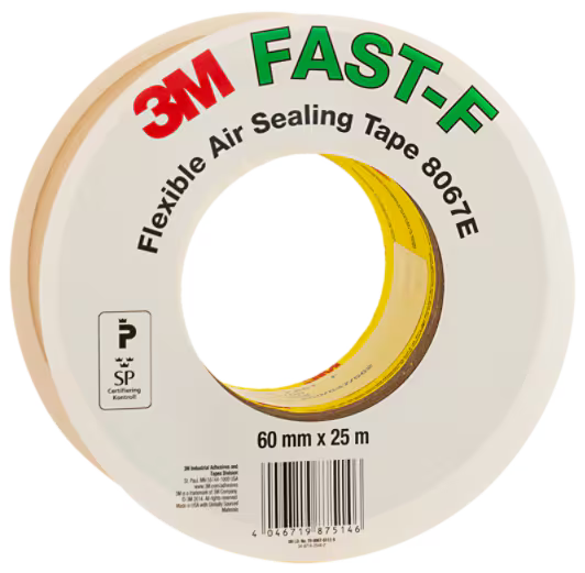 3M™ Flexible Sealing Tape 8067E - FAST F, Light Brown, 200 mm x 25 m, 0.25 mm, with split backing paper 50-50