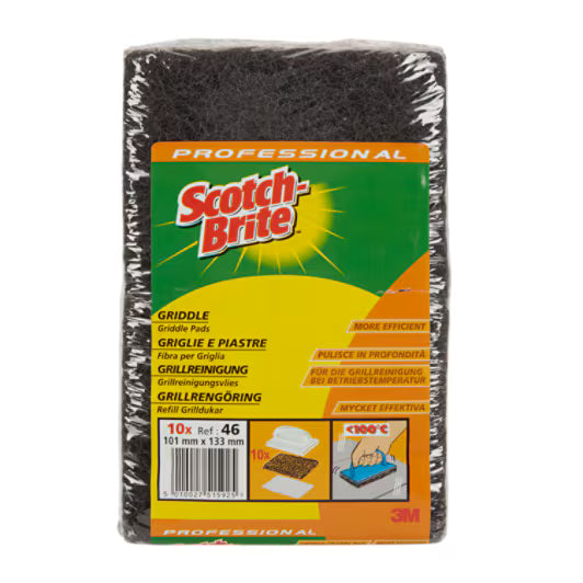 Scotch-Brite™ Baking Sheet Cleaner Polishing Pad 46, Black, 101 mm x 133 mm, 20/Box