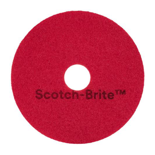 Scotch-Brite™ Vloerpads, Rood, 406 mm, 5/Doos