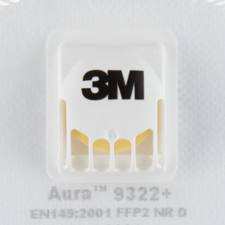 3M™ Aura™ Stofmasker voor handmatig en machinaal schuren 9322+, FFP2, ventiel, 5/pak