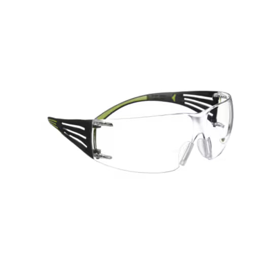 3M™ SecureFit™ 400 Safety Reading Glasses, black/green frame, anti-scratch/anti-fog, clear +2.5 lenses, SF425AS/AF-EU, 20/box
