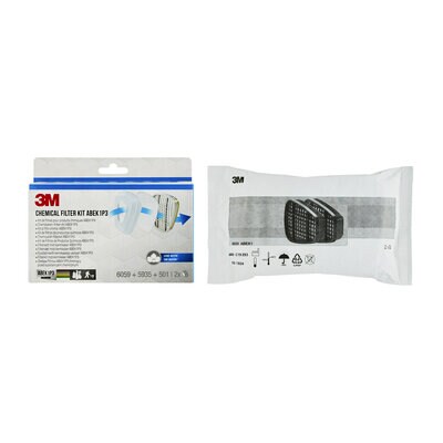 3M™ Filterset voor chemische stoffen 6004PRO1, ABEK1P3, 1 set