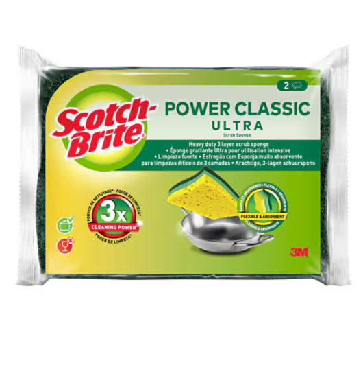 Scotch-Brite® Classic Ultra-schuurspons, 2 per verpakking