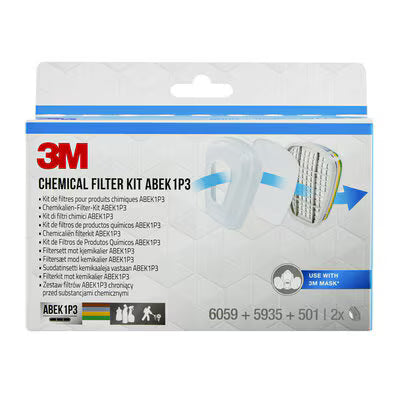 3M™ Filterset voor chemische stoffen 6004PRO1, ABEK1P3, 1 set
