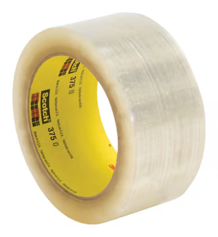 Scotch® Heavy Duty Box Sealing Tape 375E, Transparent, 50 mm x 66 m, 0.075 mm