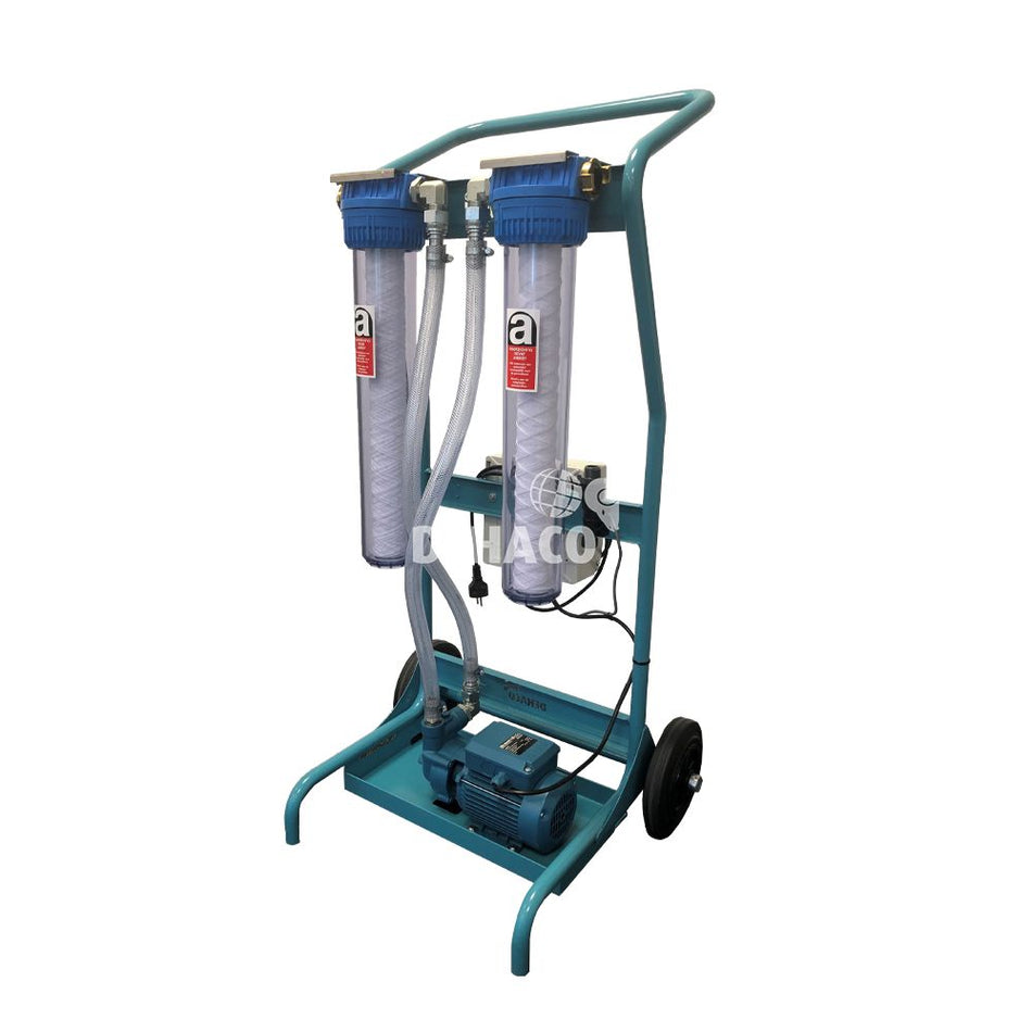 Drain pump for material lock